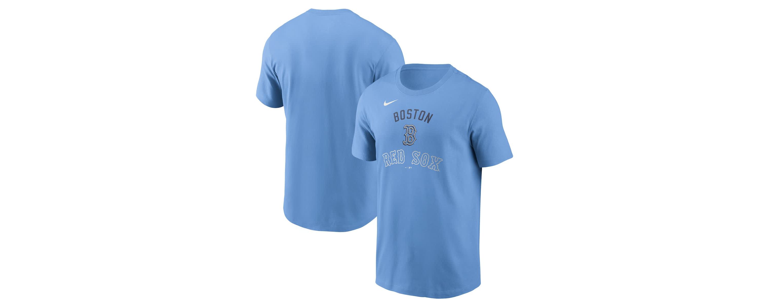 Boston Red Sox MLB Nike Light Boston Sox Early Innings Stack T-Shirt