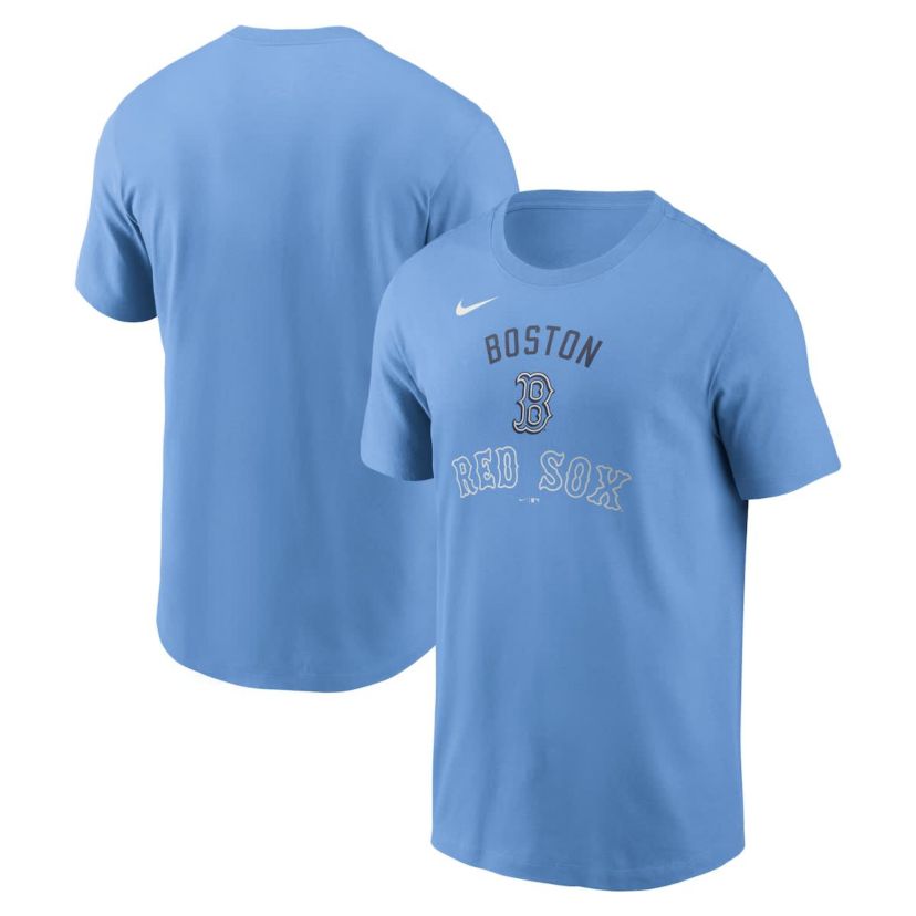 Boston Red Sox MLB Nike Light Boston Sox Early Innings Stack T-Shirt
