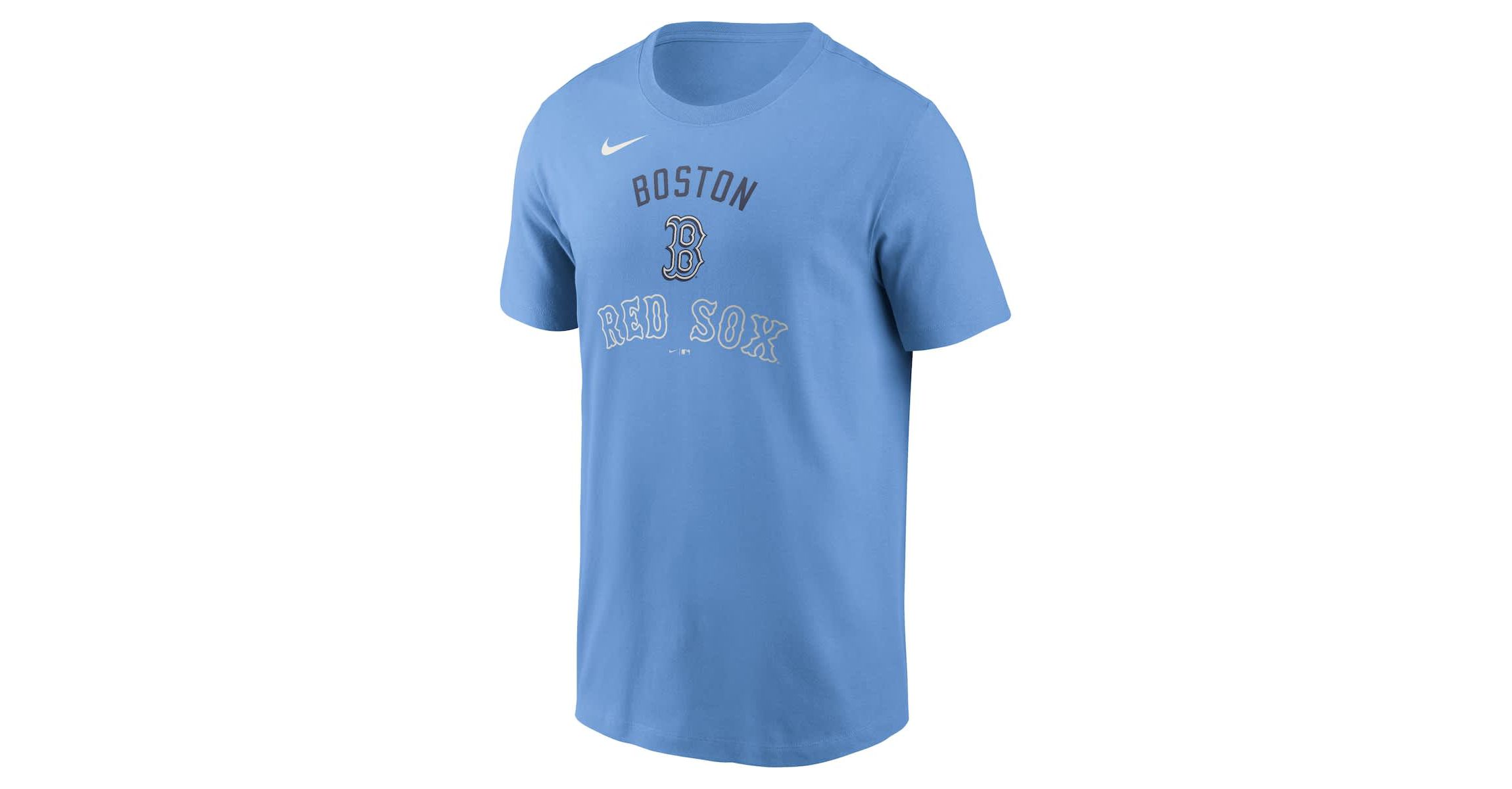 Boston Red Sox MLB Nike Light Boston Sox Early Innings Stack T-Shirt