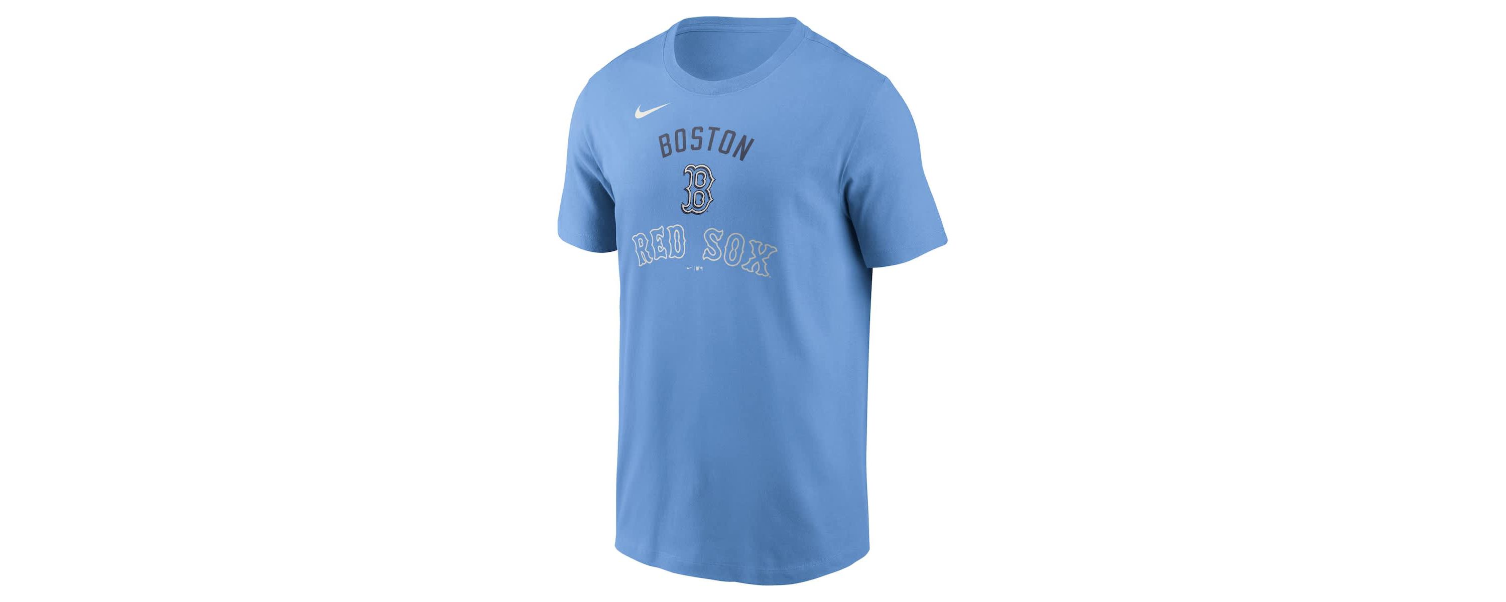 Boston Red Sox MLB Nike Light Boston Sox Early Innings Stack T-Shirt