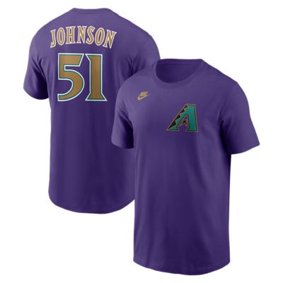 Men's MLB Nike Randy Johnson Arizona Diamondbacks Cooperstown Collection Name & Number T-Shirt