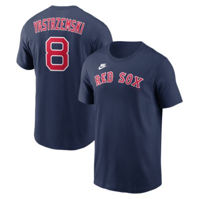 Men's Boston Red Sox MLB Nike Carl Yastrzemski Boston Sox Cooperstown Collection Name & Number T-Shirt, Navy Blue, 2XL 30