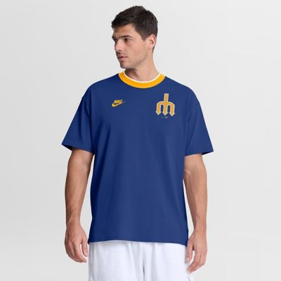 Men's MLB Nike Seattle Mariners Cooperstown Collection Ringer T-Shirt