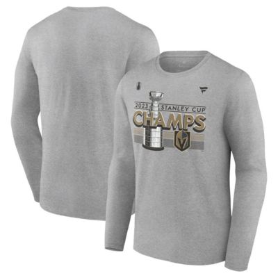 Men's NHL Fanatics Vegas Golden Knights 2023 Stanley Cup s Locker Room Long Sleeve T-Shirt, Gray, Small