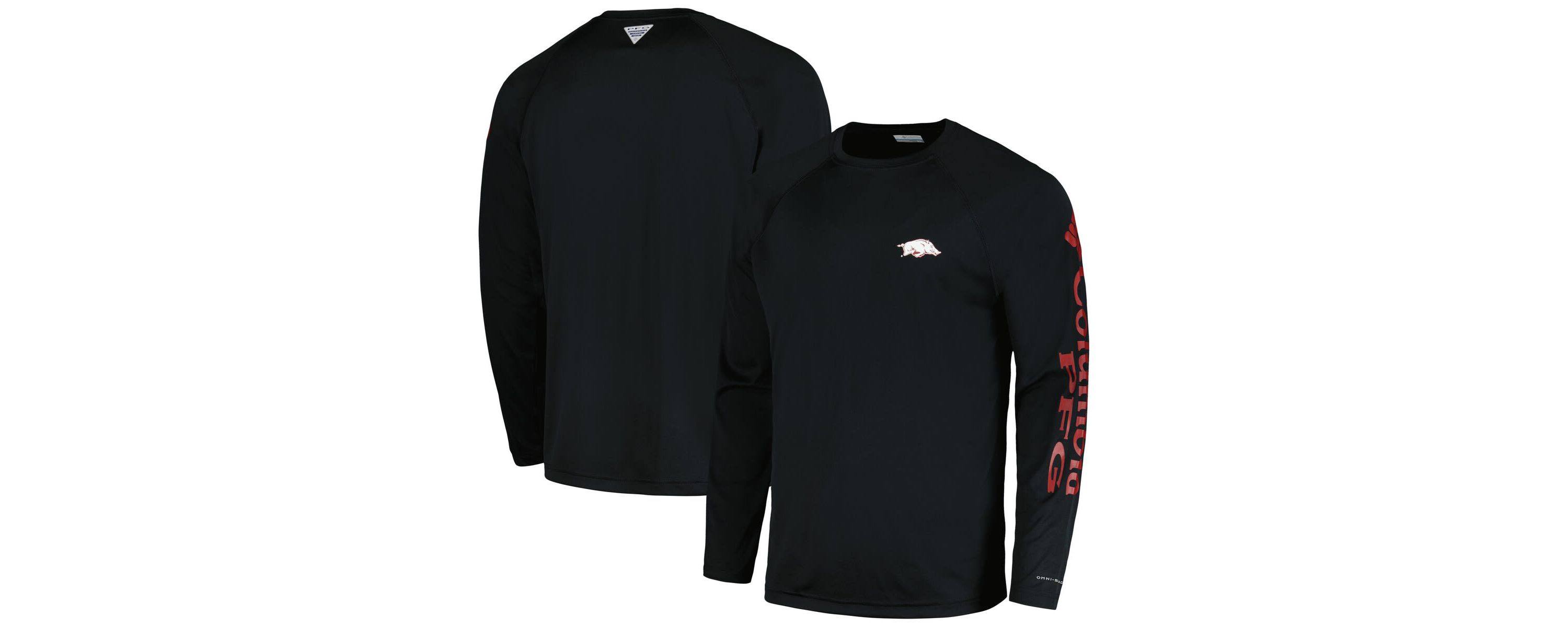 NCAA Arkansas Razorbacks Terminal Tackle Omni-Shade Raglan Long Sleeve T-Shirt