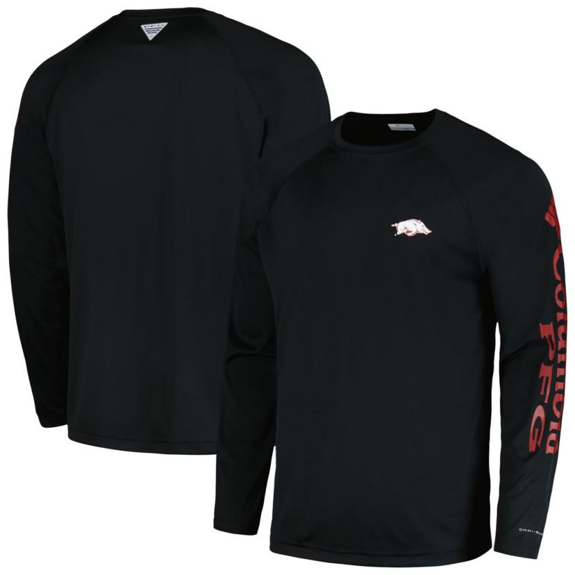 NCAA Arkansas Razorbacks Terminal Tackle Omni-Shade Raglan Long Sleeve T-Shirt