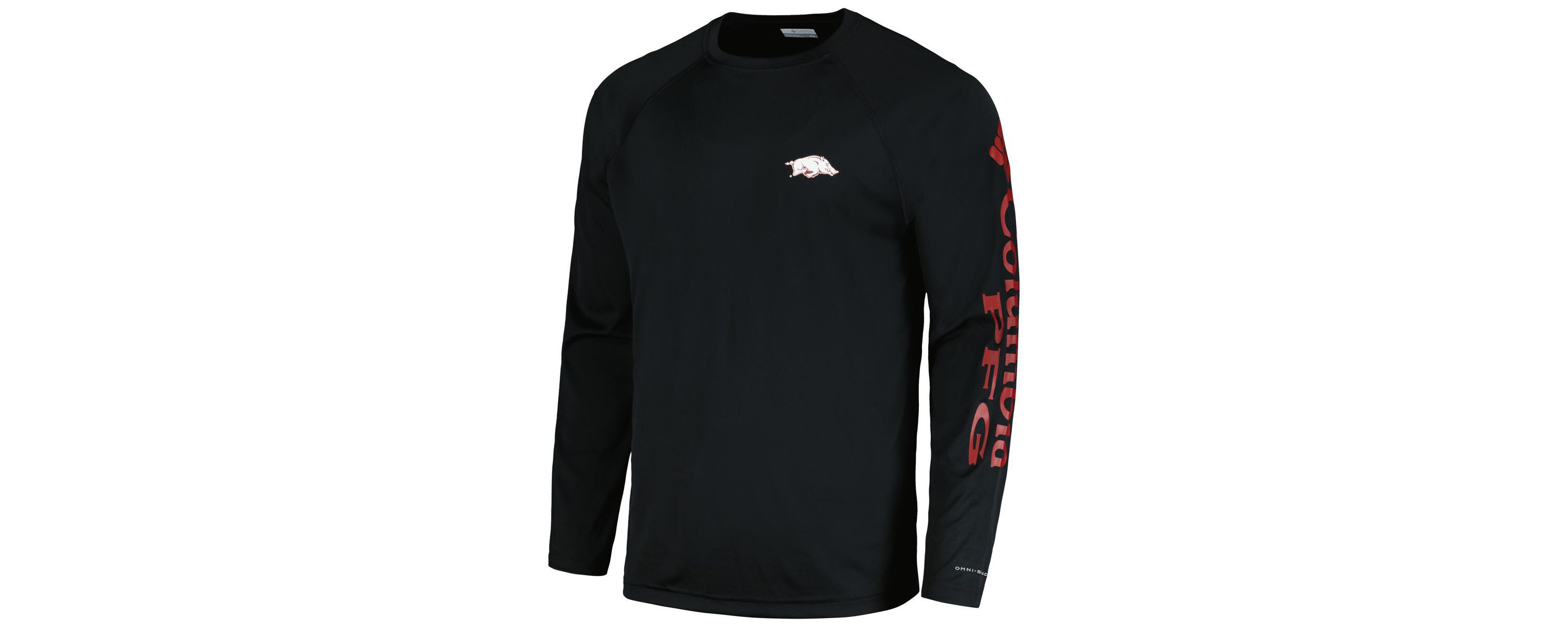 NCAA Arkansas Razorbacks Terminal Tackle Omni-Shade Raglan Long Sleeve T-Shirt