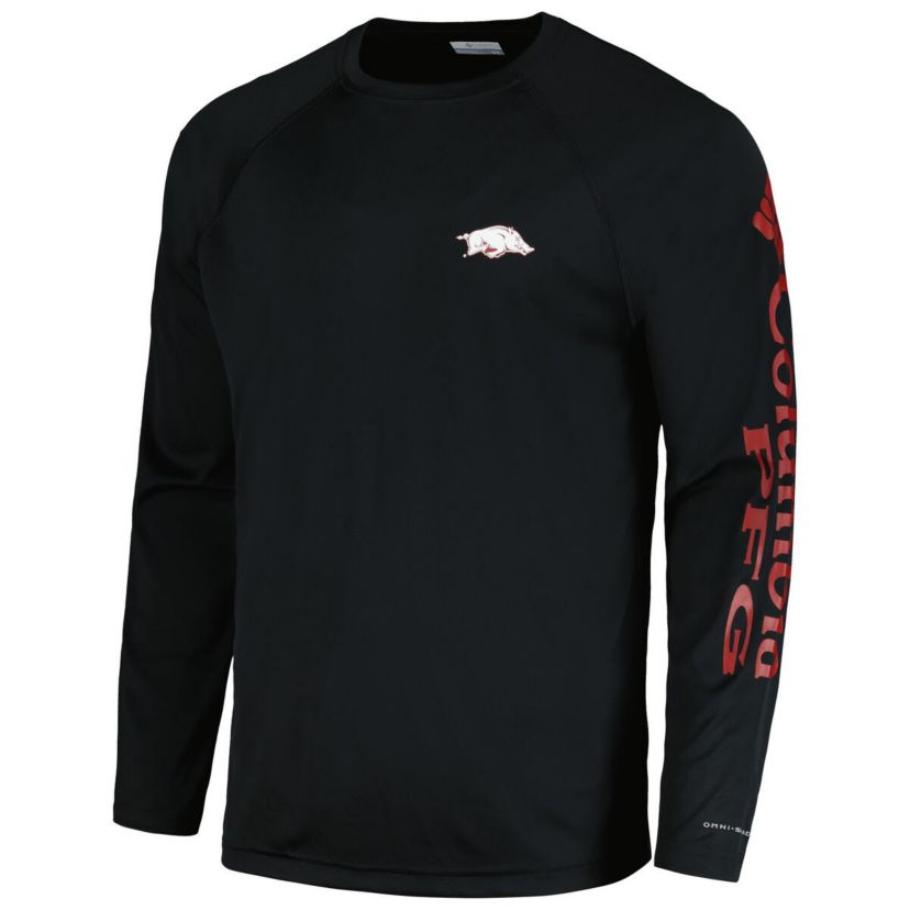 NCAA Arkansas Razorbacks Terminal Tackle Omni-Shade Raglan Long Sleeve T-Shirt