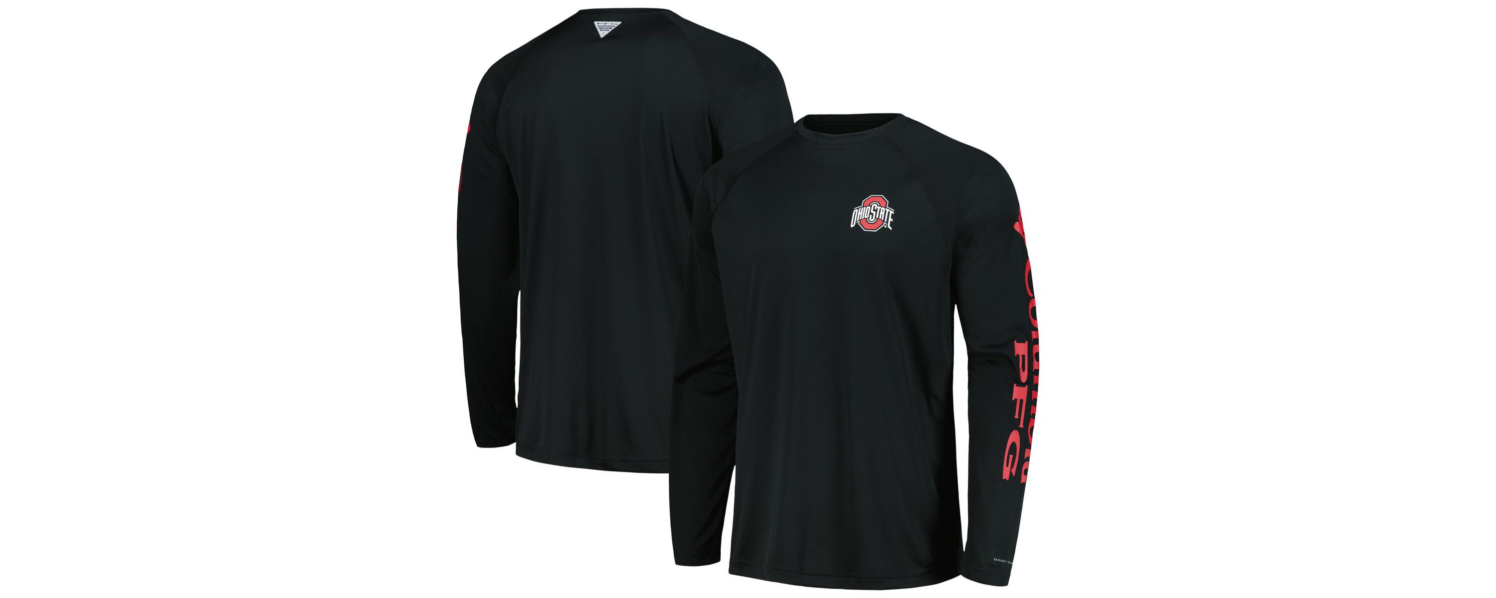 NCAA Ohio State Buckeyes Terminal Tackle Omni-Shade Raglan Long Sleeve T-Shirt
