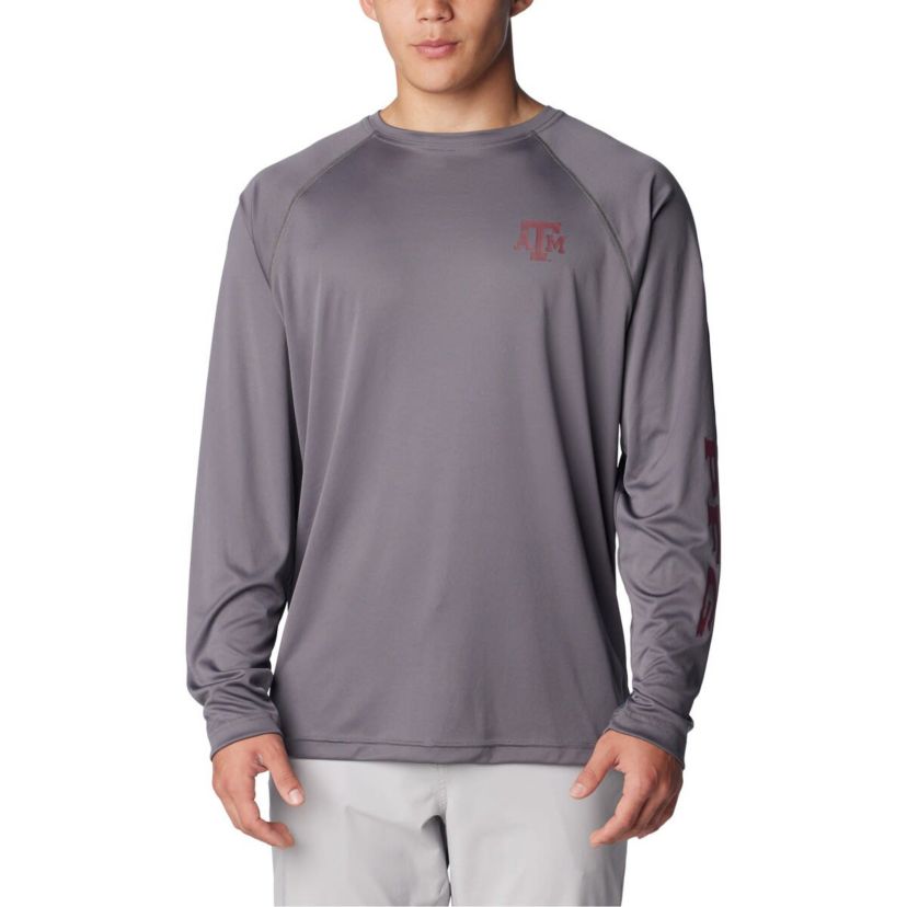 NCAA Texas A&M Aggies Terminal Tackle Omni-Shade Raglan Long Sleeve T-Shirt