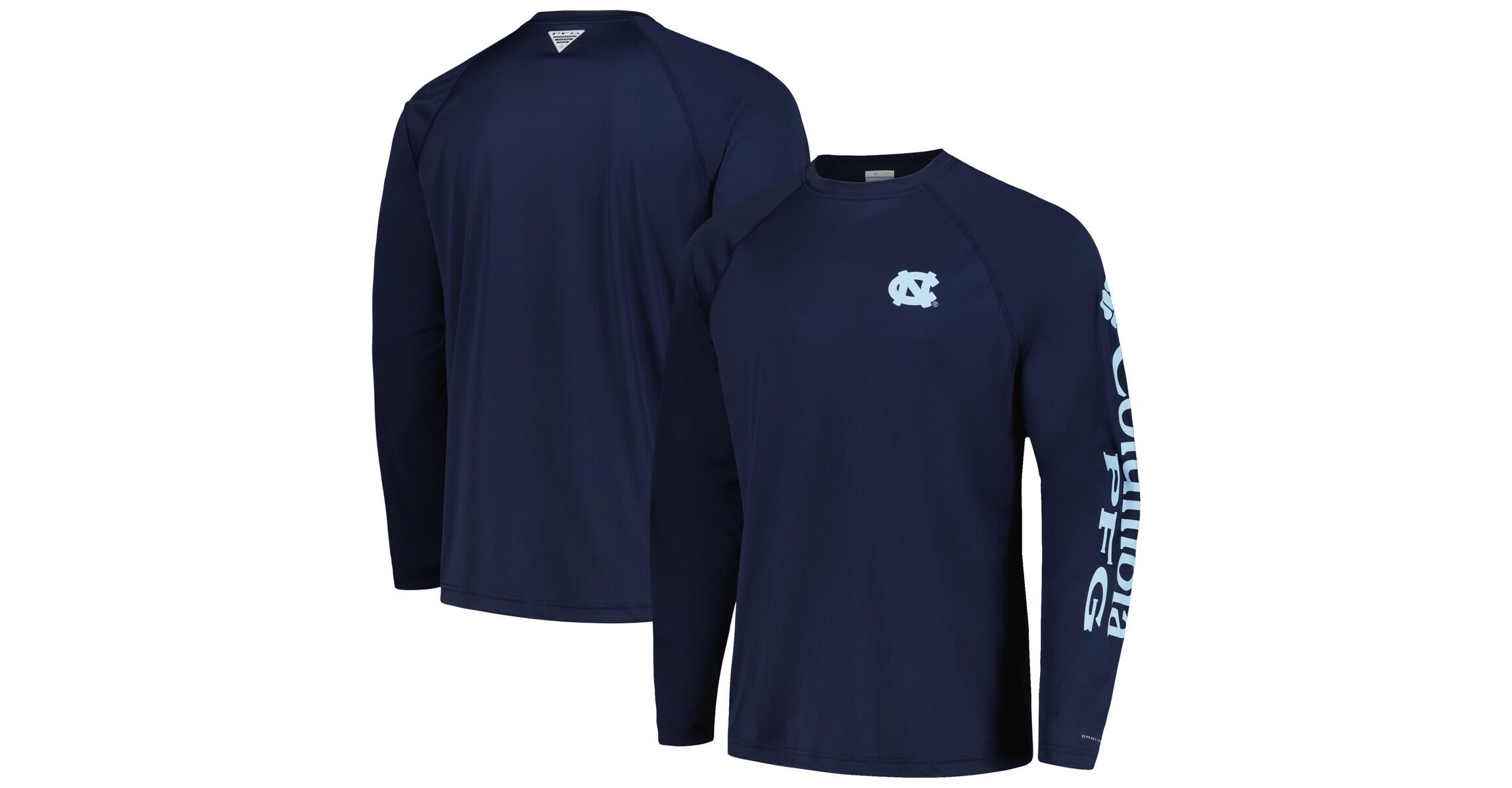 NCAA North Carolina Tar Heels Terminal Tackle Omni-Shade Raglan Long Sleeve T-Shirt