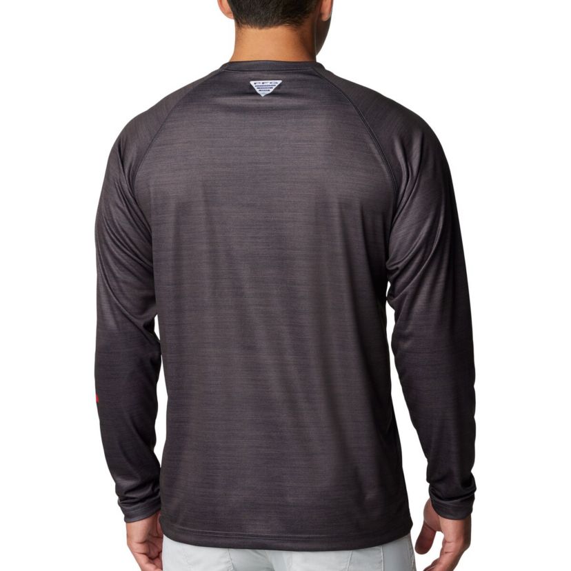 NCAA Nebraska Huskers PFG Terminal Tackle Omni-Shade Raglan Long Sleeve T-Shirt