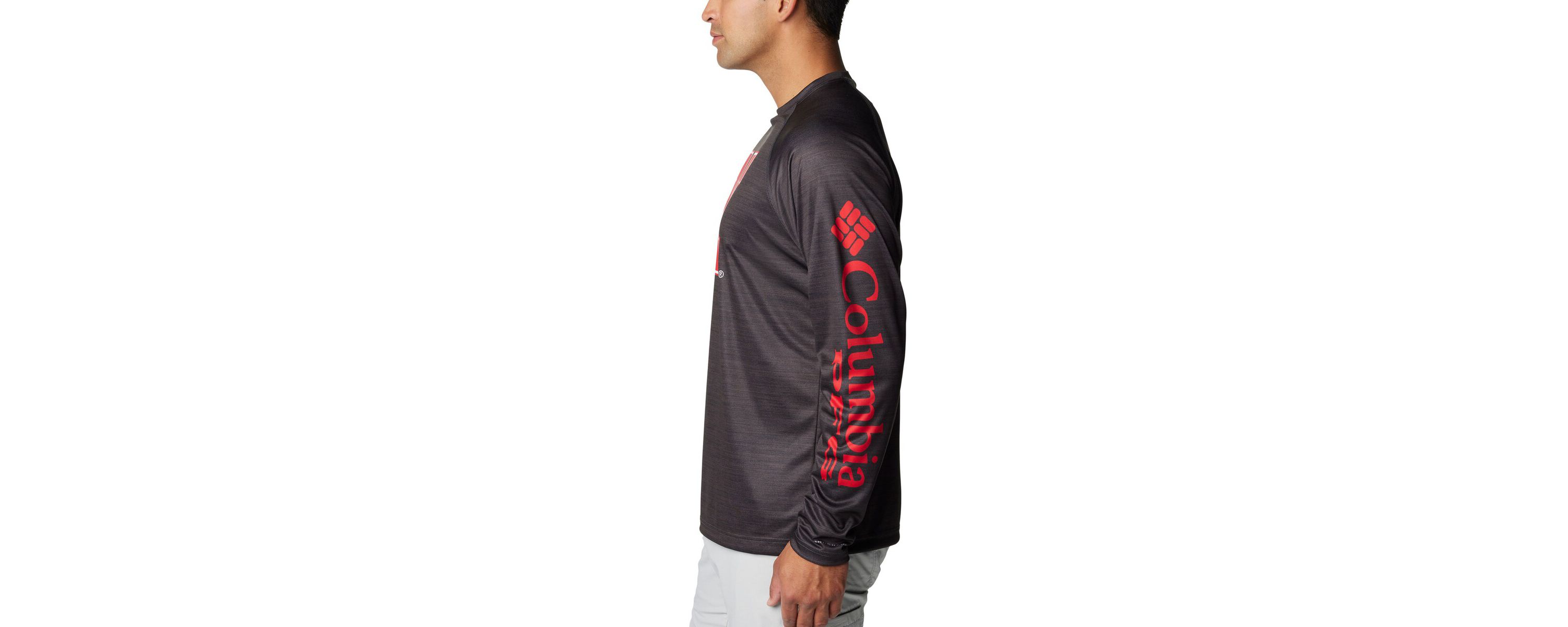 NCAA Nebraska Huskers PFG Terminal Tackle Omni-Shade Raglan Long Sleeve T-Shirt