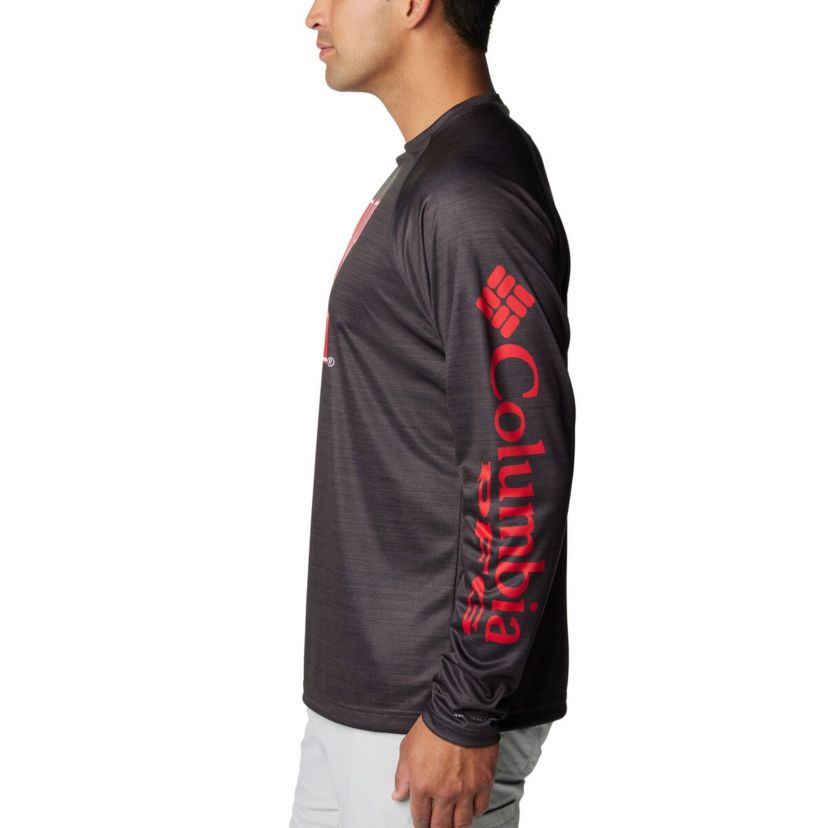 NCAA Nebraska Huskers PFG Terminal Tackle Omni-Shade Raglan Long Sleeve T-Shirt