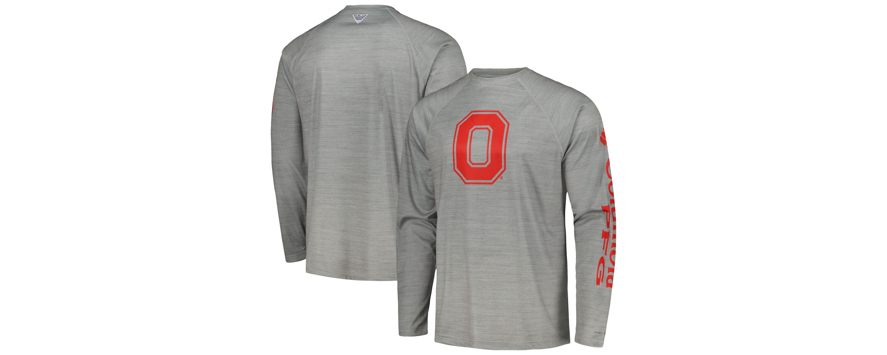 NCAA Ohio State Buckeyes PFG Terminal Tackle Omni-Shade Raglan Long Sleeve T-Shirt