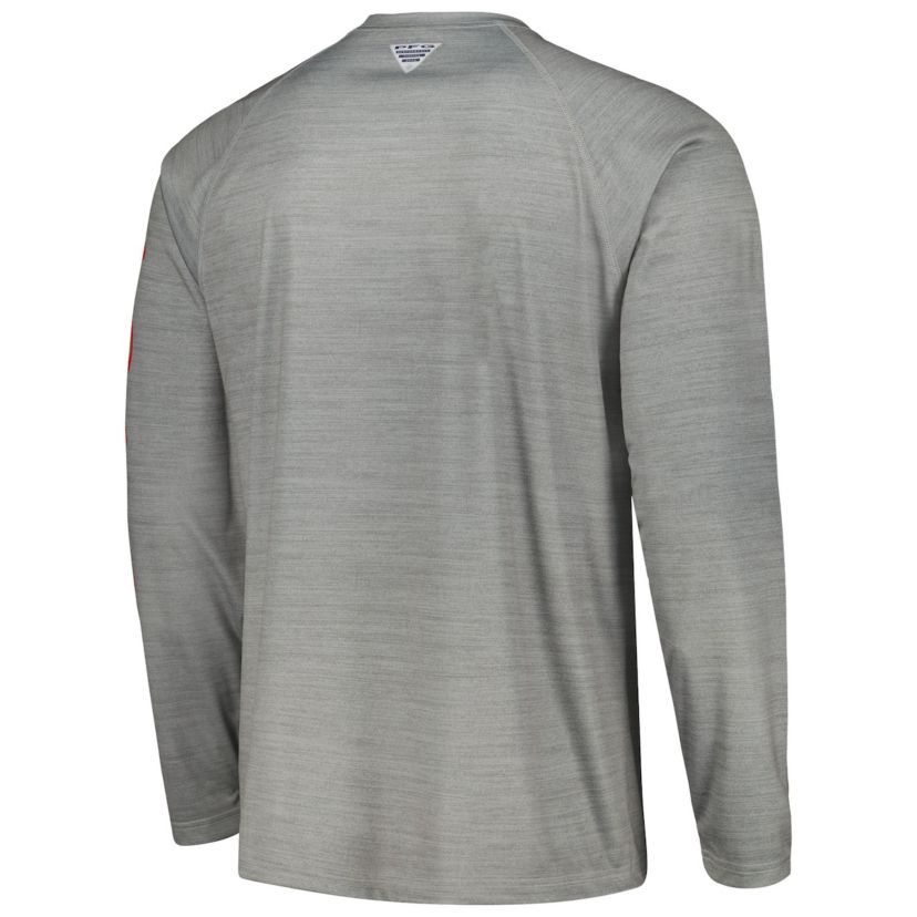 NCAA Ohio State Buckeyes PFG Terminal Tackle Omni-Shade Raglan Long Sleeve T-Shirt