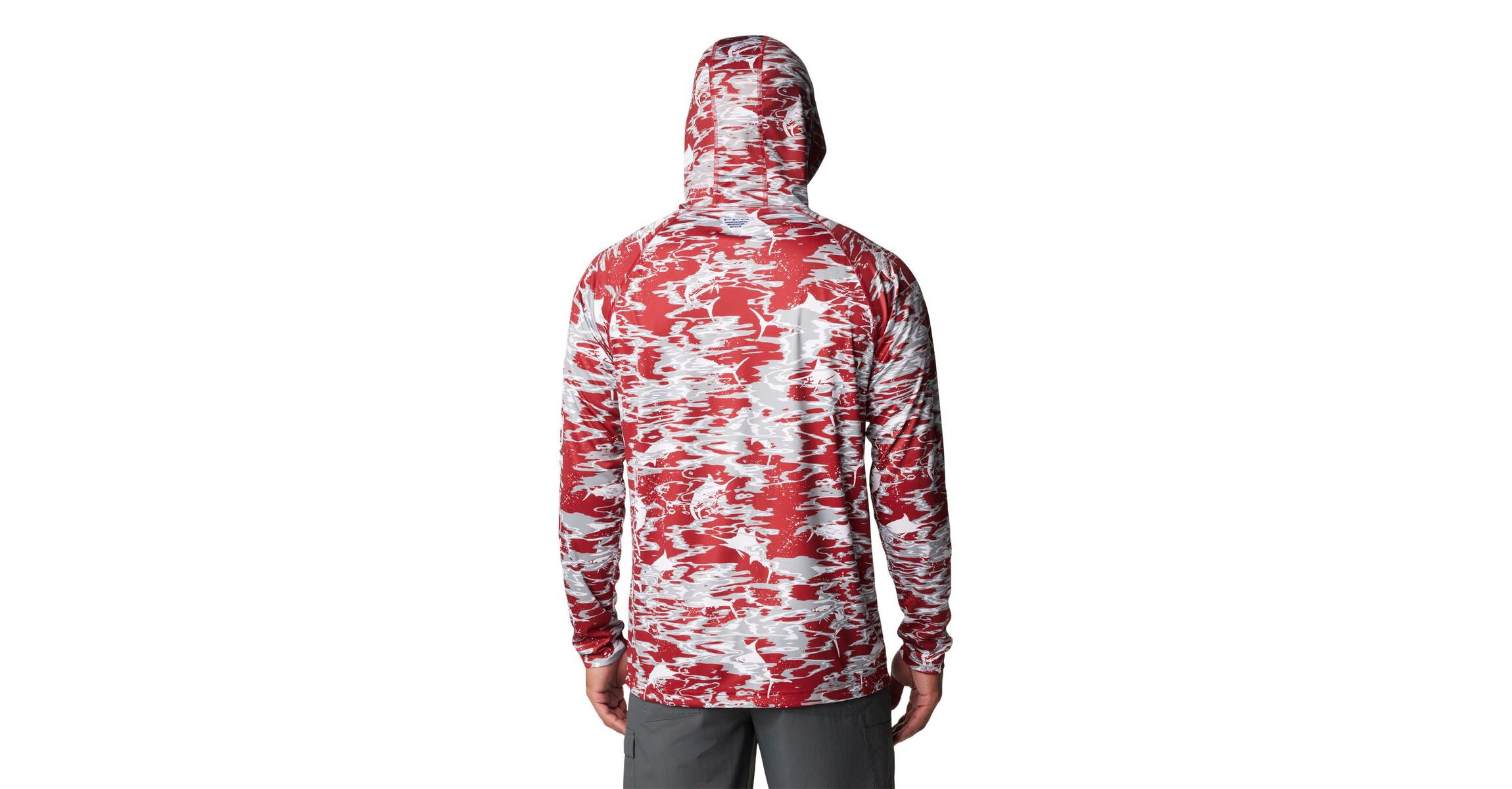 Alabama Crimson Tide NCAA Alabama Tide PFG Terminal Tackle Omni-Shade Rippled Long Sleeve Hooded T-Shirt