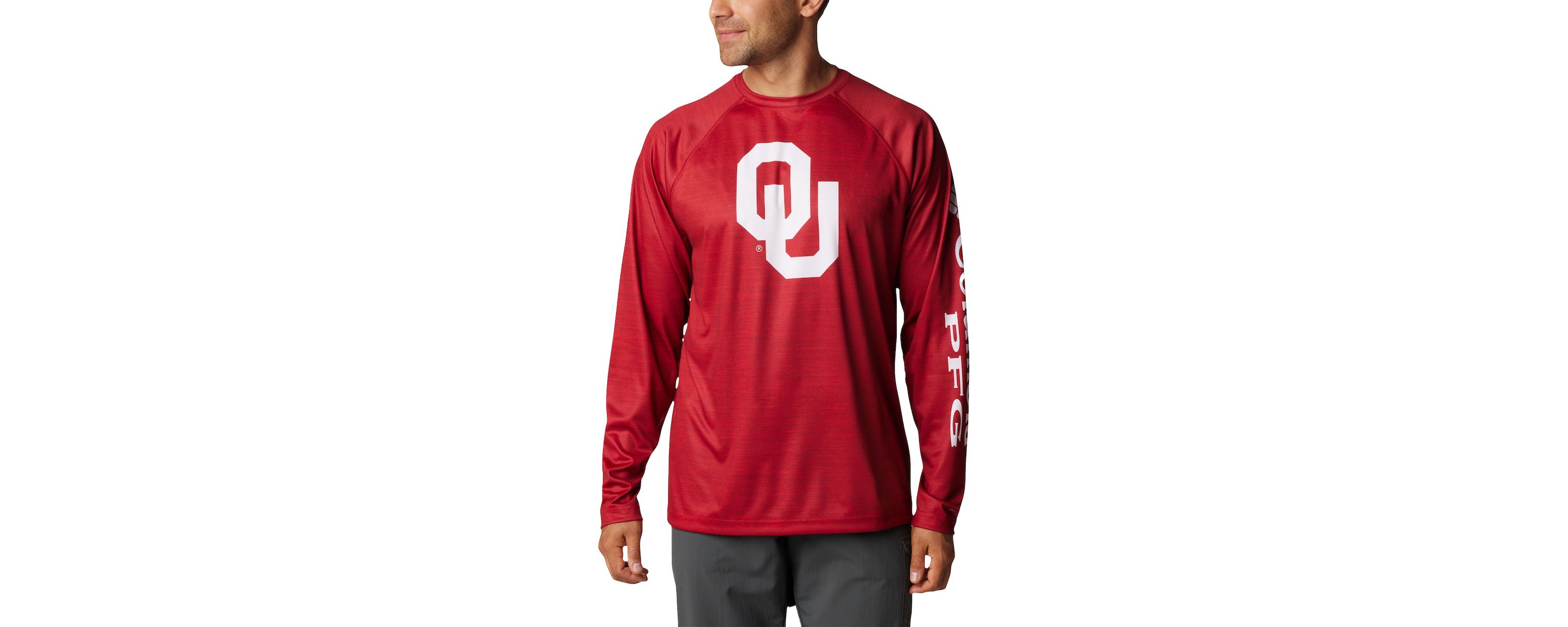 NCAA Oklahoma Sooners PFG Terminal Tackle Omni-Shade Raglan Long Sleeve T-Shirt