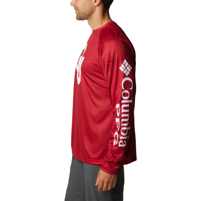 NCAA Oklahoma Sooners PFG Terminal Tackle Omni-Shade Raglan Long Sleeve T-Shirt