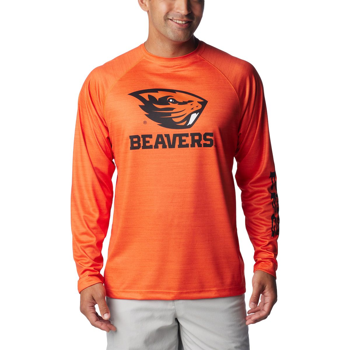 NCAA Oregon State Beavers PFG Terminal Tackle Omni-Shade Raglan Long Sleeve T-Shirt