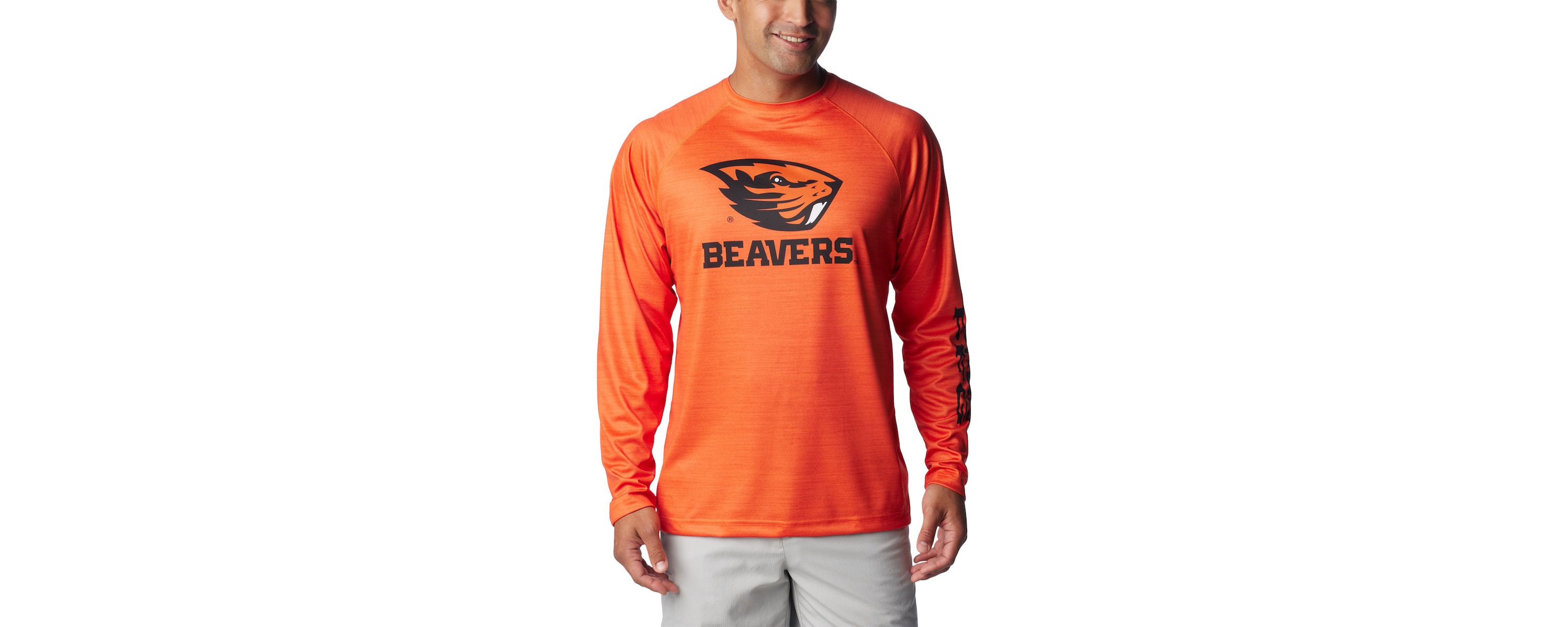 NCAA Oregon State Beavers PFG Terminal Tackle Omni-Shade Raglan Long Sleeve T-Shirt