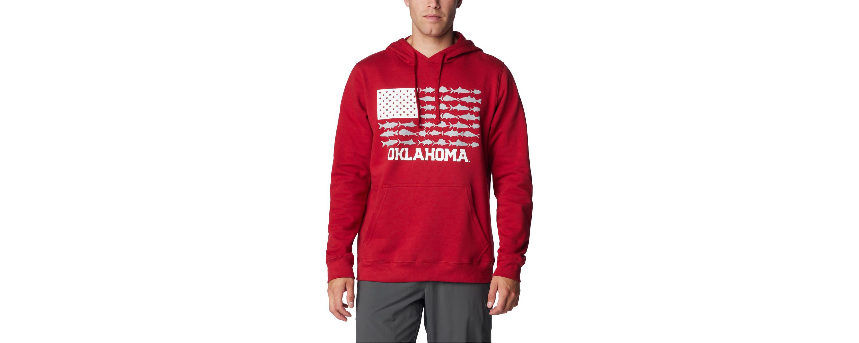 NCAA Oklahoma Sooners PFG Fish Flag II Pullover Hoodie