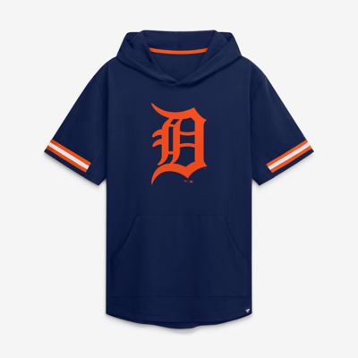 Men's MLB Fanatics Detroit Tigers Optimal Play Hooded T-Shirt, Navy Blue, 2XL