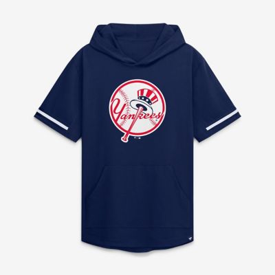 Men's MLB Fanatics New York Yankees Optimal Play Hooded T-Shirt, Navy Blue, Small