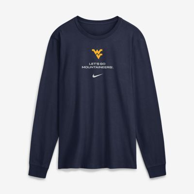 Men's NCAA Nike West Virginia Mountaineers 2026 Sideline Dri-FIT Long Sleeve T-Shirt