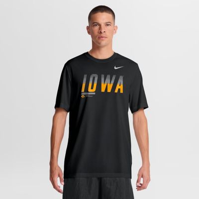 Men's NCAA Nike Iowa Hawkeyes Sideline Legend Dri-FIT T-Shirt, Black, 2XL