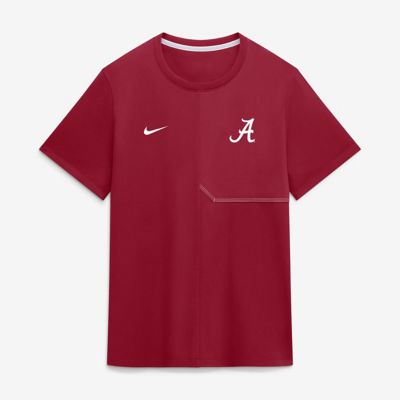 Men's Alabama Crimson Tide NCAA Nike Alabama Tide 2026 Sideline UV Dri-FIT Coaches Shirt, XL