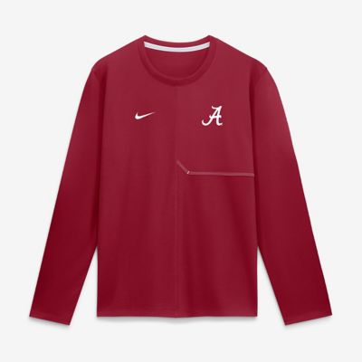 Men's Alabama Crimson Tide NCAA Nike Alabama Tide 2026 Sideline Coaches UV Dri-FIT Long Sleeve Shirt, XL