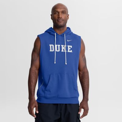 Men's Duke Blue Devils NCAA Nike Duke Devils 2026 Sideline Sleeveless Dri-FIT Hoodie