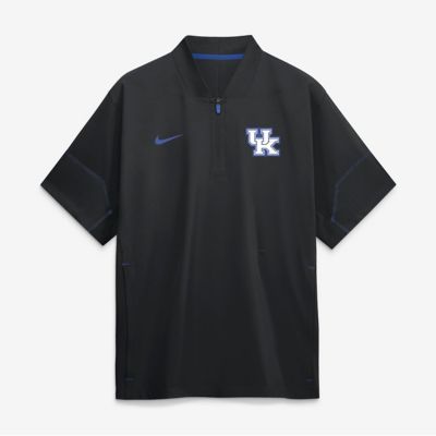 Men's NCAA Nike Kentucky Wildcats 2026 Sideline Short Sleeve Quarter-Zip Coaches Jacket