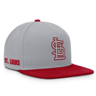Men's MLB Nike Gray/Red St. Louis Cardinals Primetime Pro Dri-FIT Snapback Hat, Gray, Medium