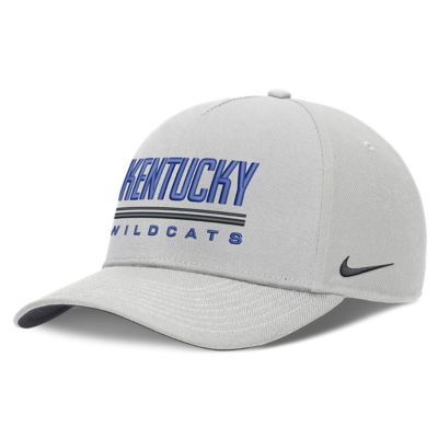 Men's NCAA Nike Kentucky Wildcats 2026 Sideline Dri-FIT Rise Adjustable Hat, Gray, Medium