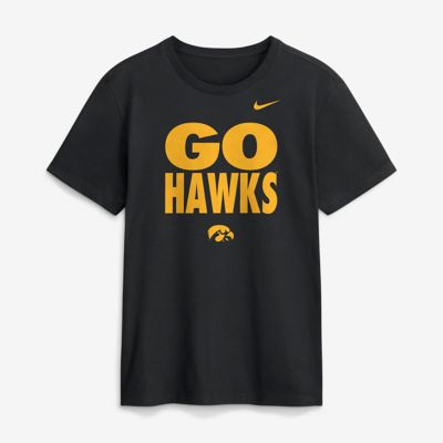 Men's NCAA Nike Iowa Hawkeyes 2026 Sideline Dri-FIT Slogan T-Shirt, Black, 2XL