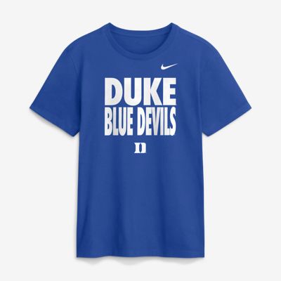 Men's Duke Blue Devils NCAA Nike Duke Devils 2026 Sideline Dri-FIT Slogan T-Shirt