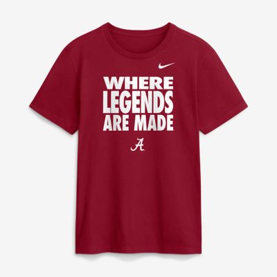 Men's Alabama Crimson Tide NCAA Nike Alabama Tide 2026 Sideline Dri-FIT Slogan T-Shirt