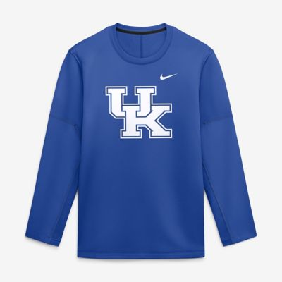 Men's NCAA Nike Kentucky Wildcats 2026 Sideline Coaches Therma-FIT Long Sleeve Top