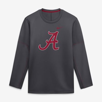 Men's Alabama Crimson Tide NCAA Nike Alabama Tide 2026 Sideline Coaches Therma-FIT Long Sleeve Top, 2XL