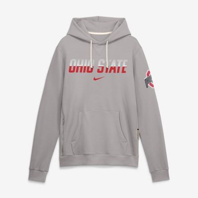 Men's NCAA Nike Ohio State Buckeyes 2026 Sideline Standard Issue Dri-FIT Hoodie, Gray, 2XL