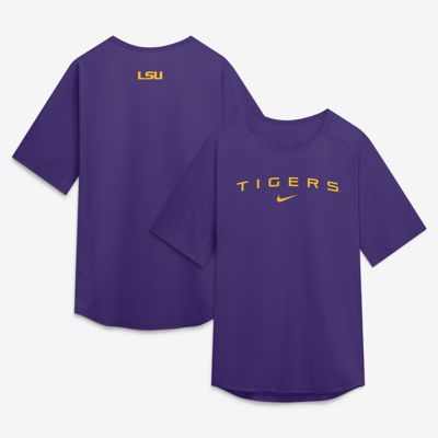 Men's NCAA Nike LSU Tigers Golf Club Shirt, Purple, Large