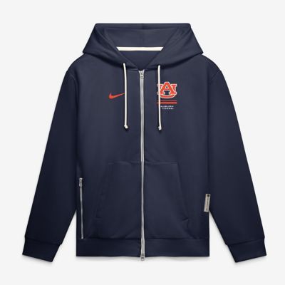 Men's NCAA Nike Auburn Tigers 2026 Sideline Standard Issue Dri-FIT Full-Zip Hoodie