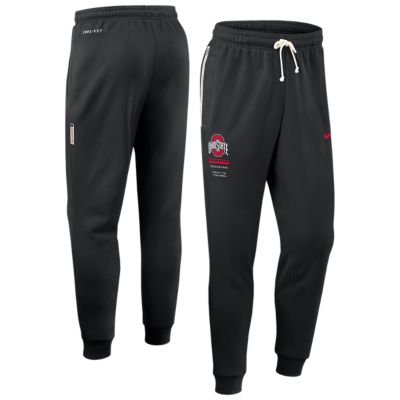 Men's NCAA Nike Ohio State Buckeyes 2026 Sideline Standard Issue Dri-FIT Taper Pants, Black, 2XL