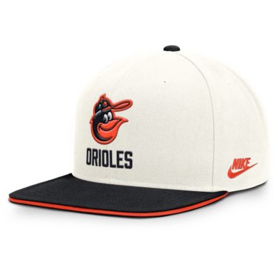 Men's MLB Nike Cream/Black Baltimore Orioles Cooperstown Pro Dri-FIT Snapback Hat