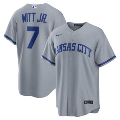 Men's MLB Nike Bobby Witt Jr. Kansas City Royals Road Replica Jersey