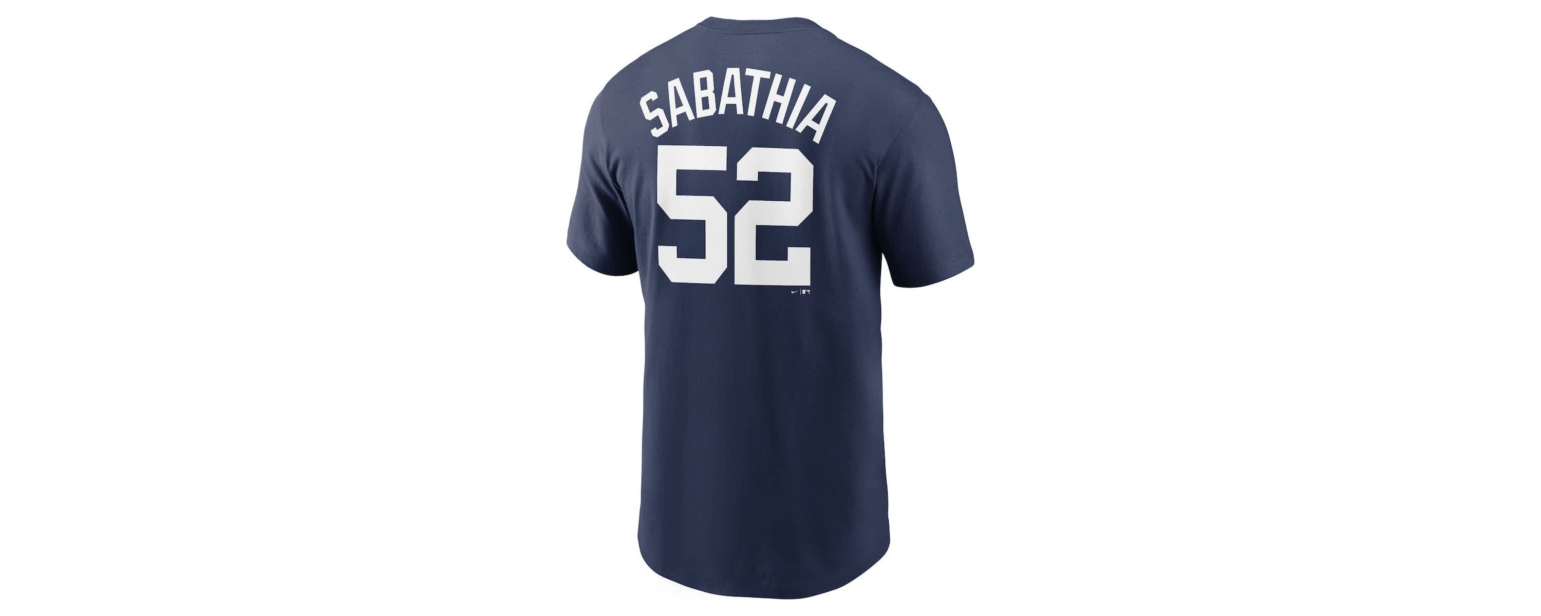 MLB Nike CC Sabathia New York Yankees 2025 Baseball Hall of Fame Retired Name & Number T-Shirt