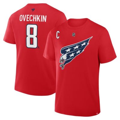 Men's NHL Fanatics Alexander Ovechkin Washington Capitals Authentic Stack Name & Number T-Shirt, Red, Small