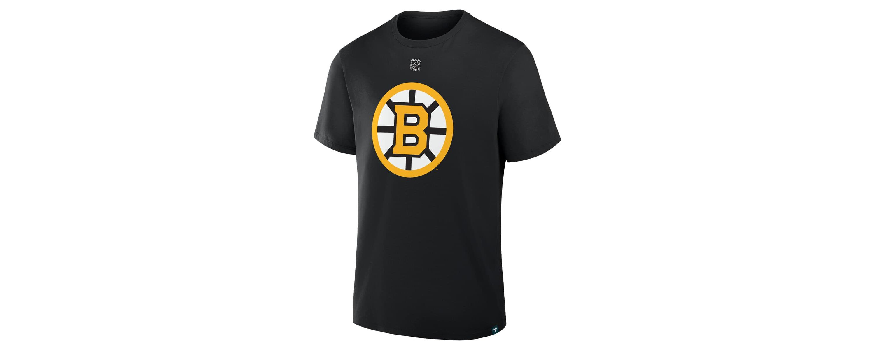 NHL Fanatics Jeremy Swayman Authentic Stack Name & Number T-Shirt